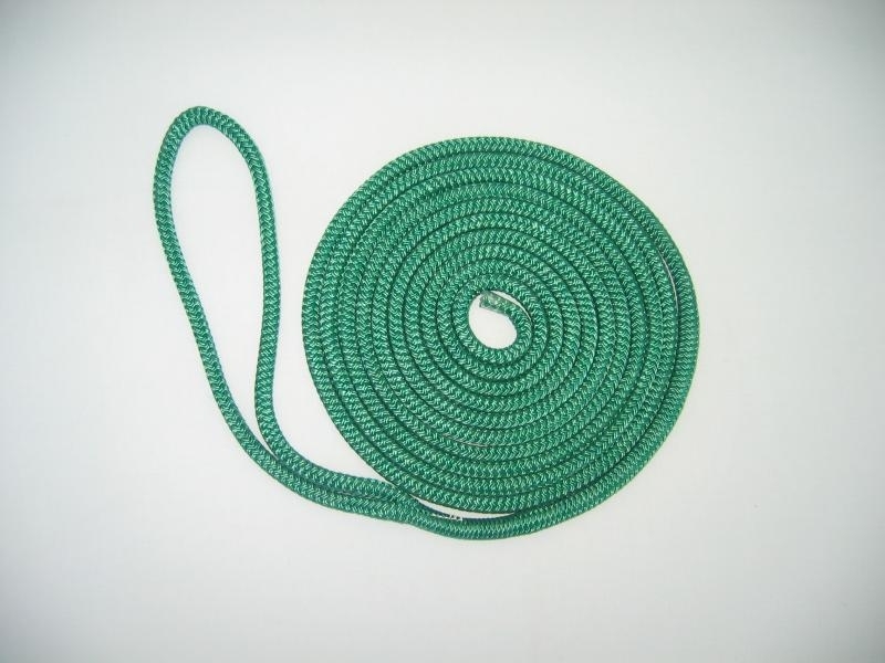 3/8" X 10' NYLON DOUBLE BRAID DOCK LINE - TEAL - Click Image to Close